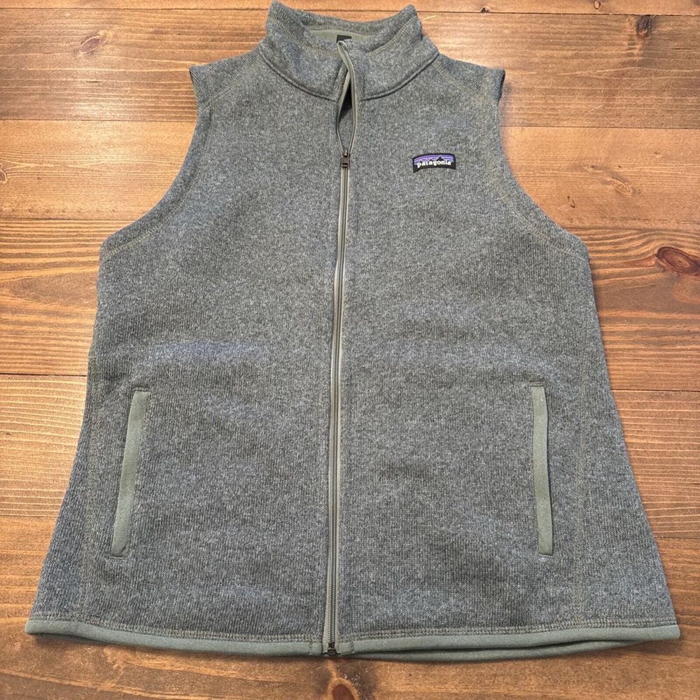 Patagonia Gray Full-Zip Fleece Vest